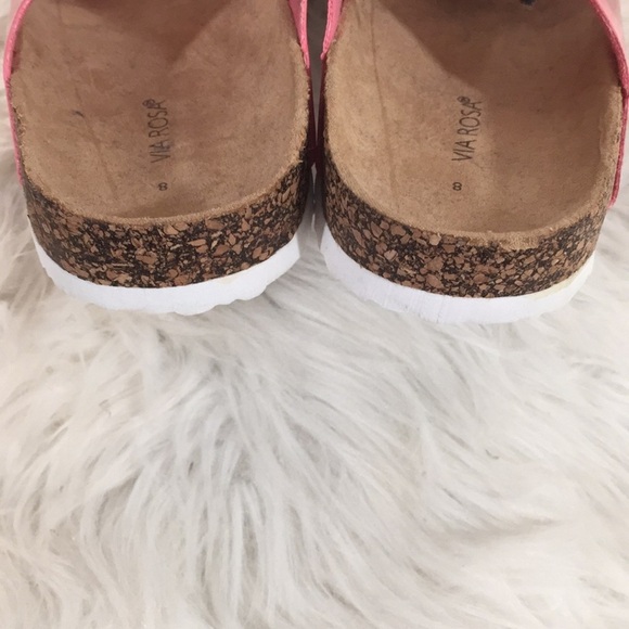 Vía Rosa Footbed Sandal Slip On Cross Straps New - Picture 11 of 16